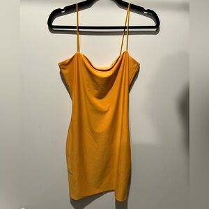 Bodycon iridescent yellow dress size m